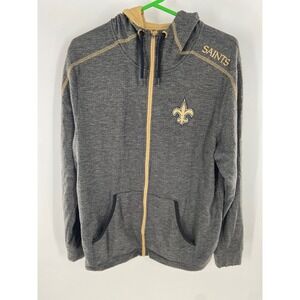 New Orleans Saints Sweatshirt Hoodie Size Large Majestic Thermabase NFL‎